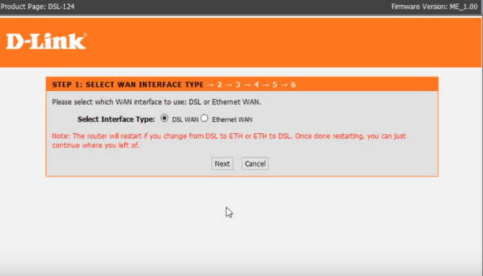 Configuration D-link Dsl 124