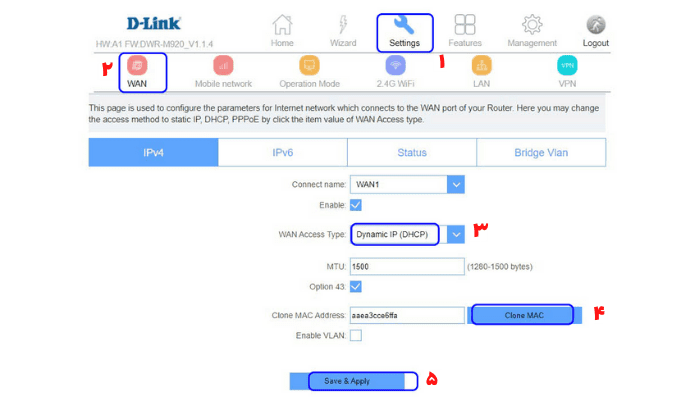 نصب و تنظیم مودم M920