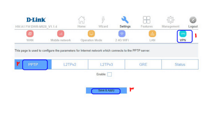 configuration d-link m920