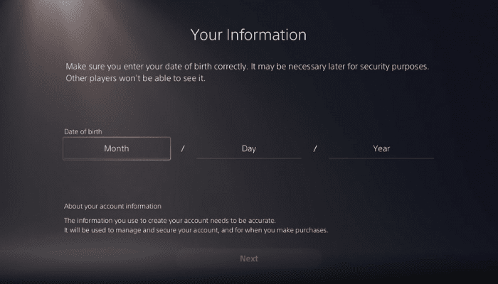 ساخت اکانت PS5